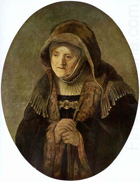 REMBRANDT Harmenszoon van Rijn Portrat der Mutter Rembrandts, Oval oil painting picture
